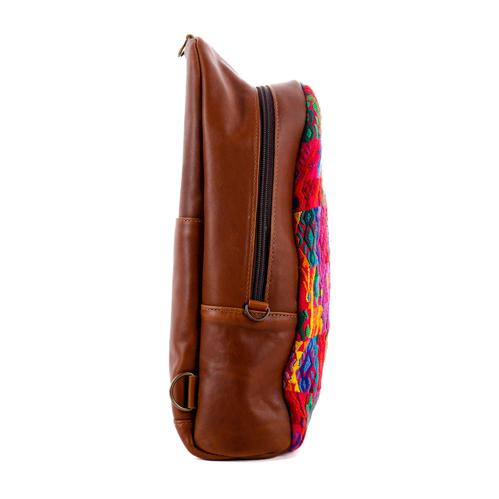 CROSSBODY SLING 2.0 - LARGE - OOAK HUIPIL - CAFE - NO. 11660