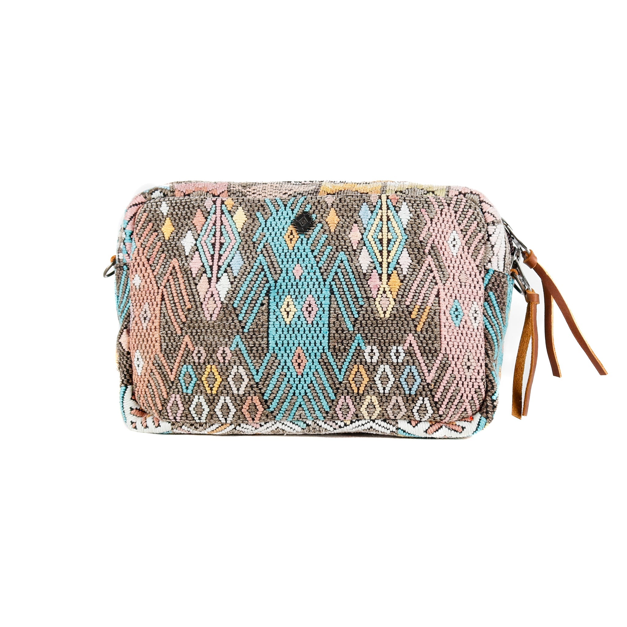 WANDER CROSSBODY BAG + STRAP SET - OOAK HUIPIL & CORTE - CAFE - NO. 16146