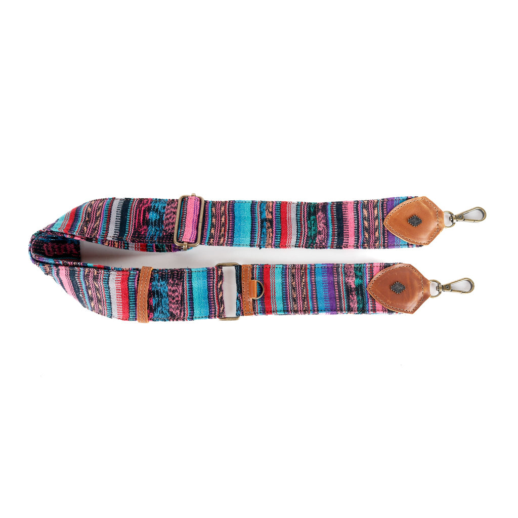 WANDER CROSSBODY BAG + STRAP SET - OOAK HUIPIL & CORTE - CAFE - NO. 16147