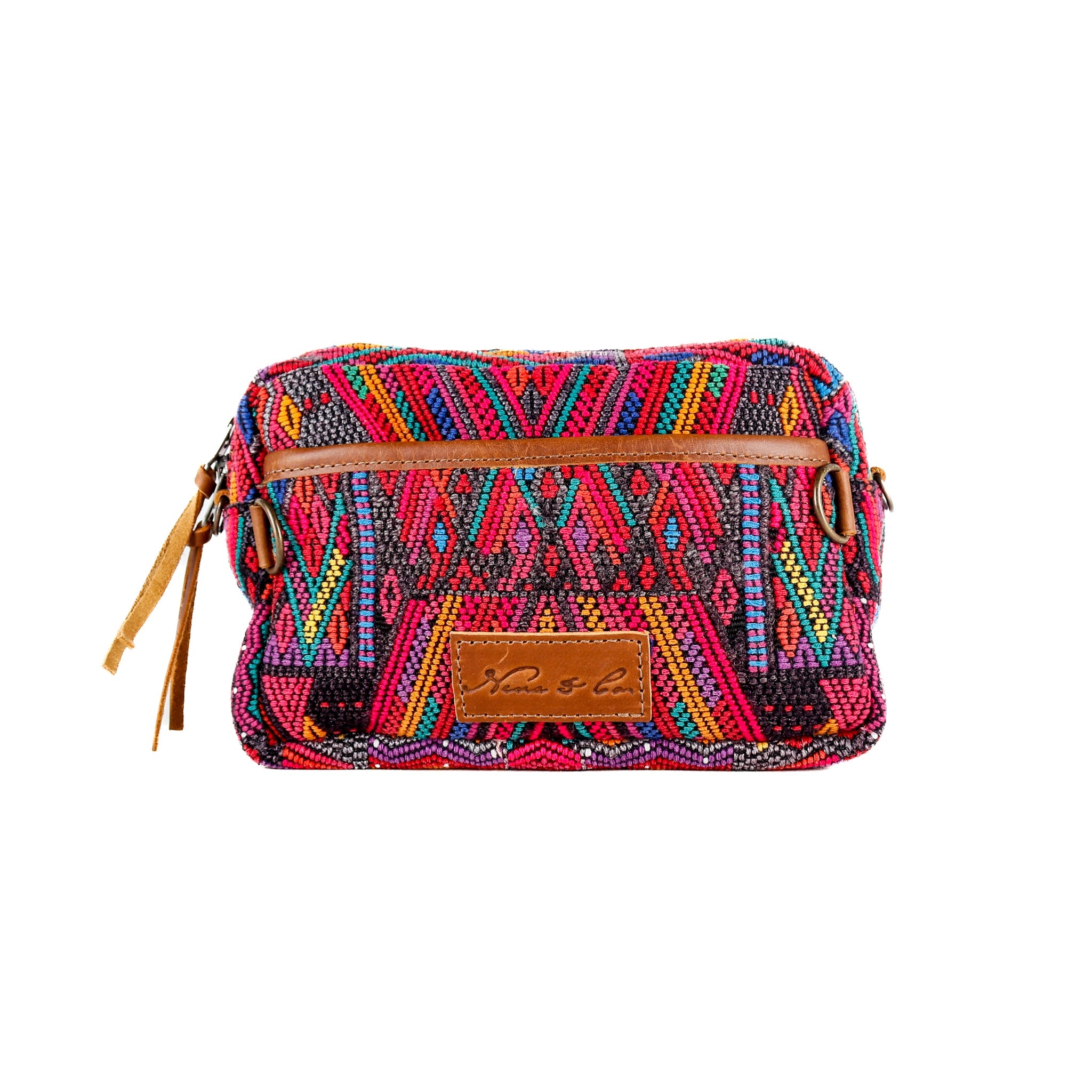WANDER CROSSBODY BAG + STRAP SET - OOAK HUIPIL & CORTE - CAFE - NO. 16151