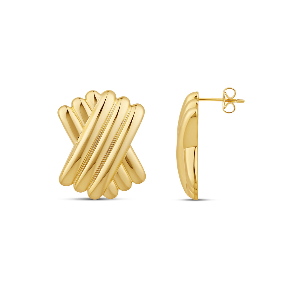 Criss-Crossed Bold Earrings