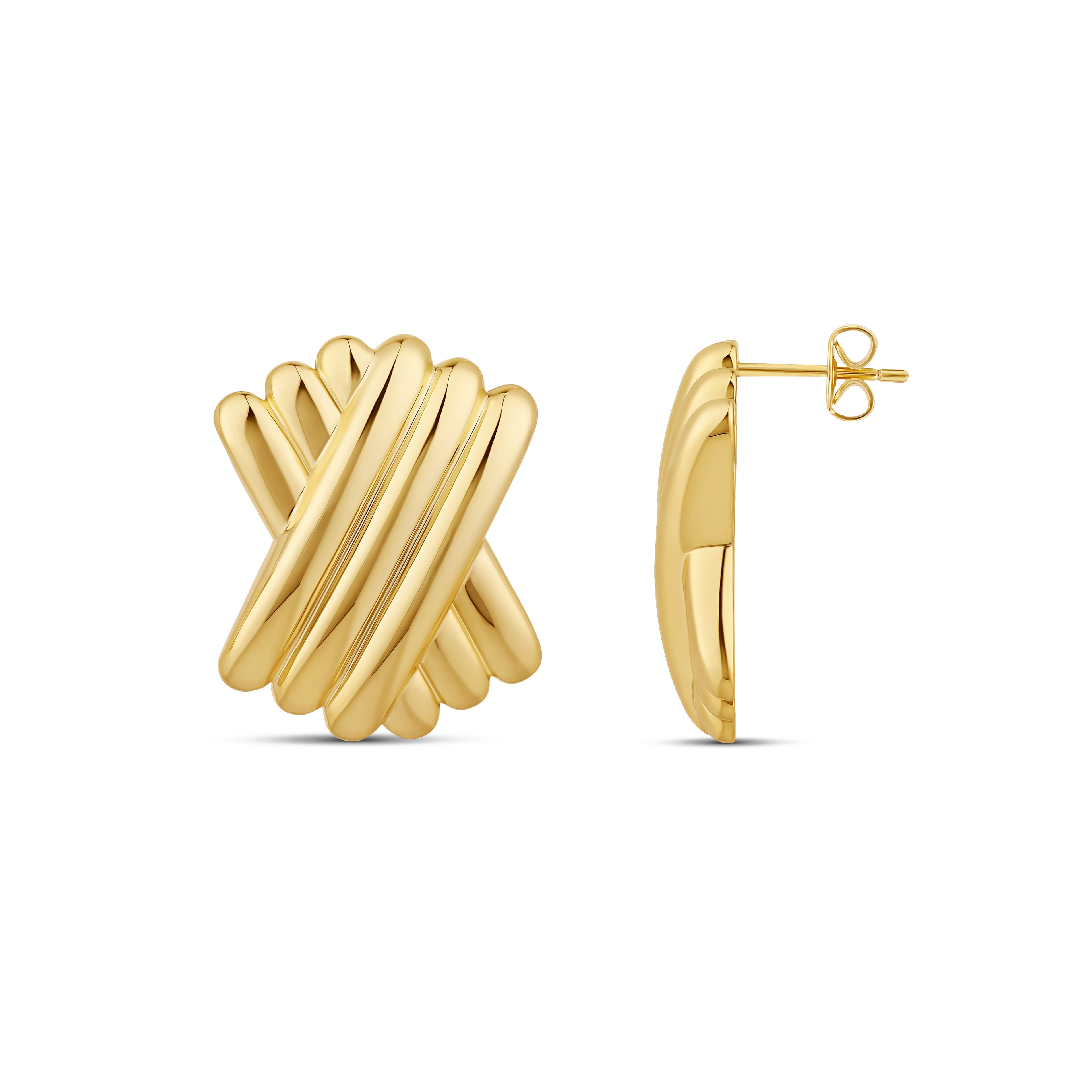 Criss-Crossed Bold Earrings