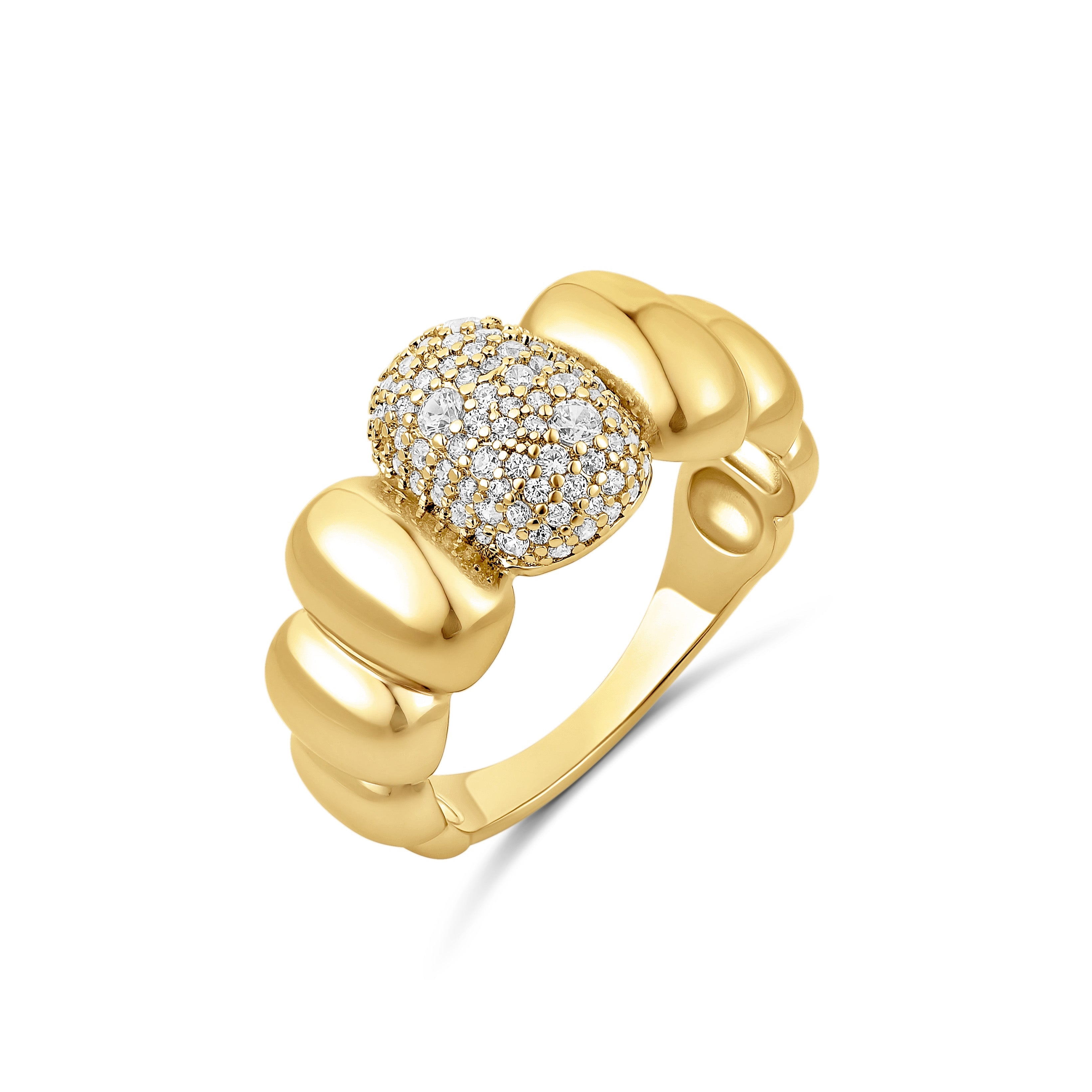 Sugar Dome Pave Ring