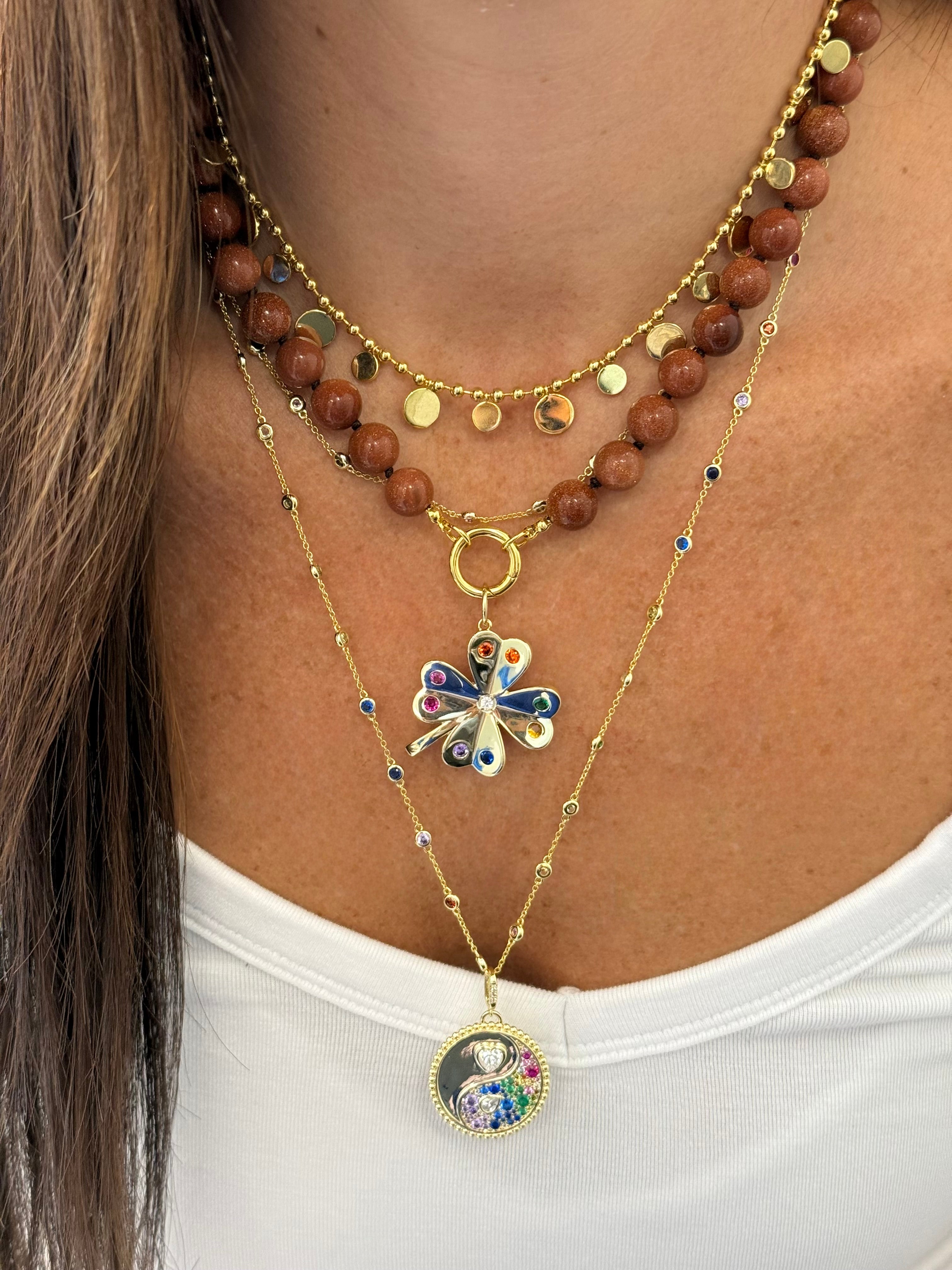 Mocha Push Clasp Necklace
