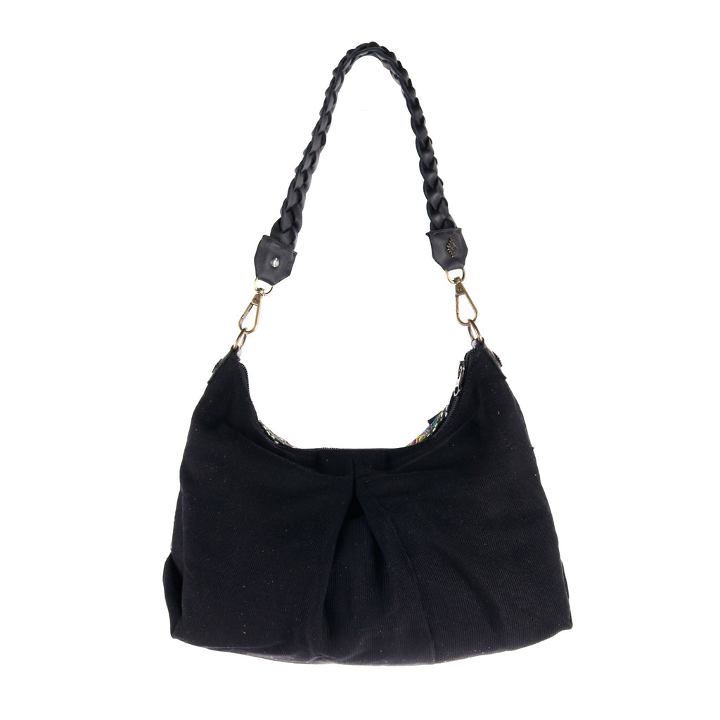EXPEDITION BAG - SMALL - OOAK HUIPIL - BLACK - NO. 12193