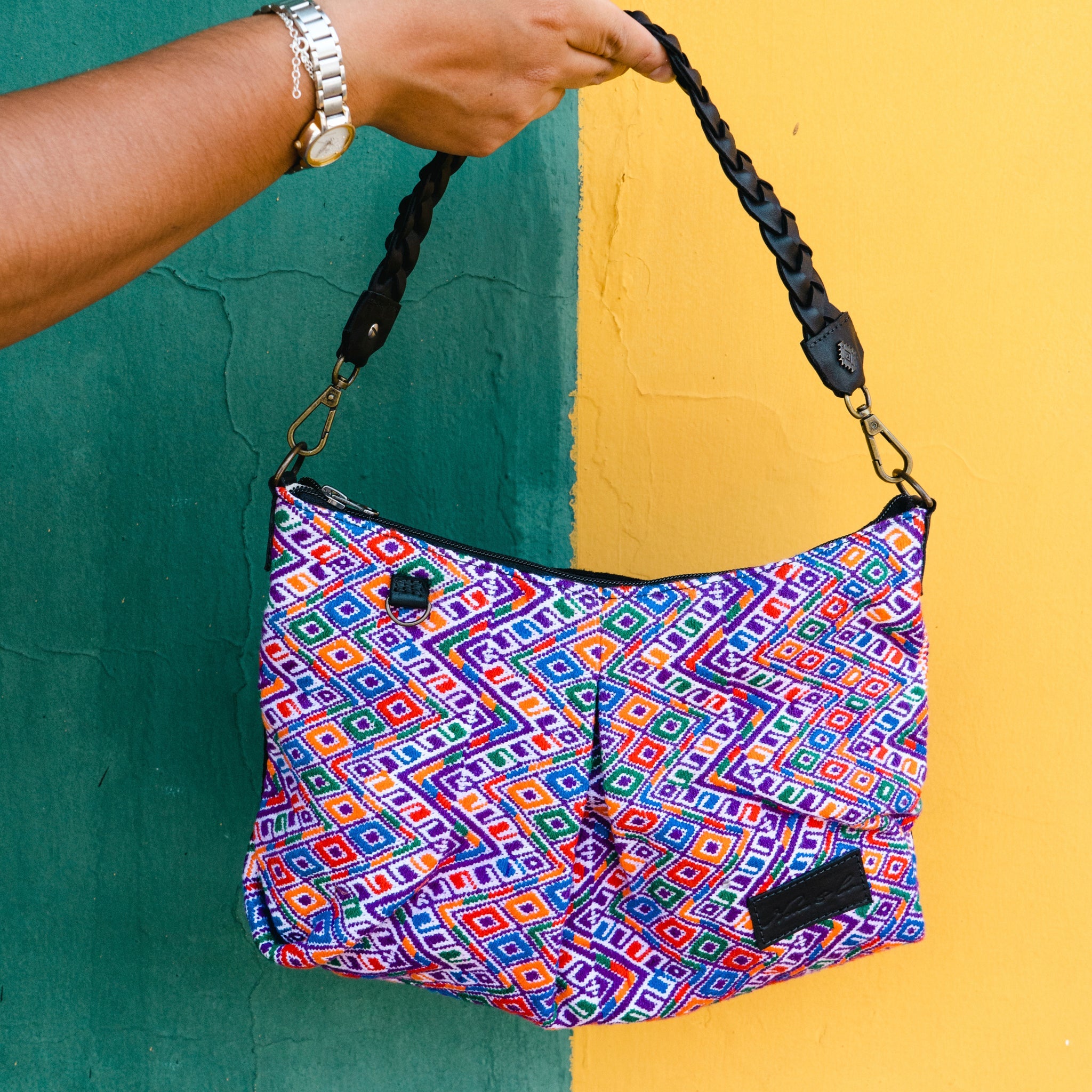 EXPEDITION BAG - SMALL - OOAK HUIPIL - BLACK - NO. 12193