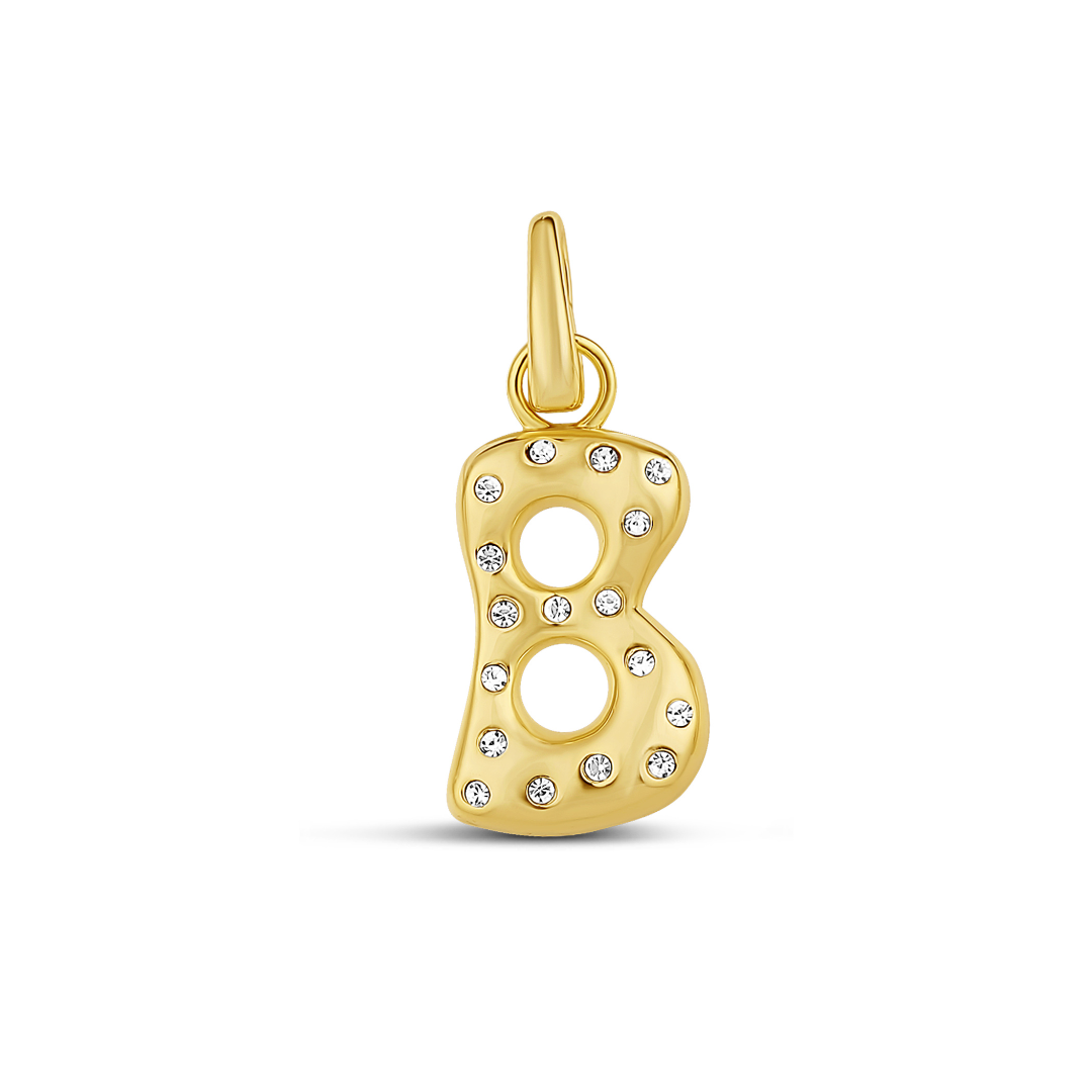 Pave Initial Drip Charm