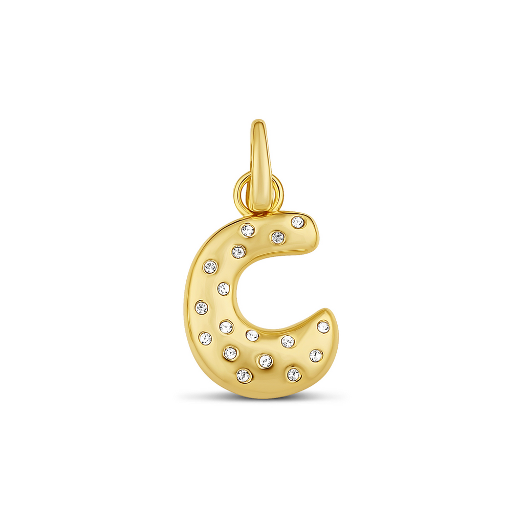 Pave Initial Drip Charm