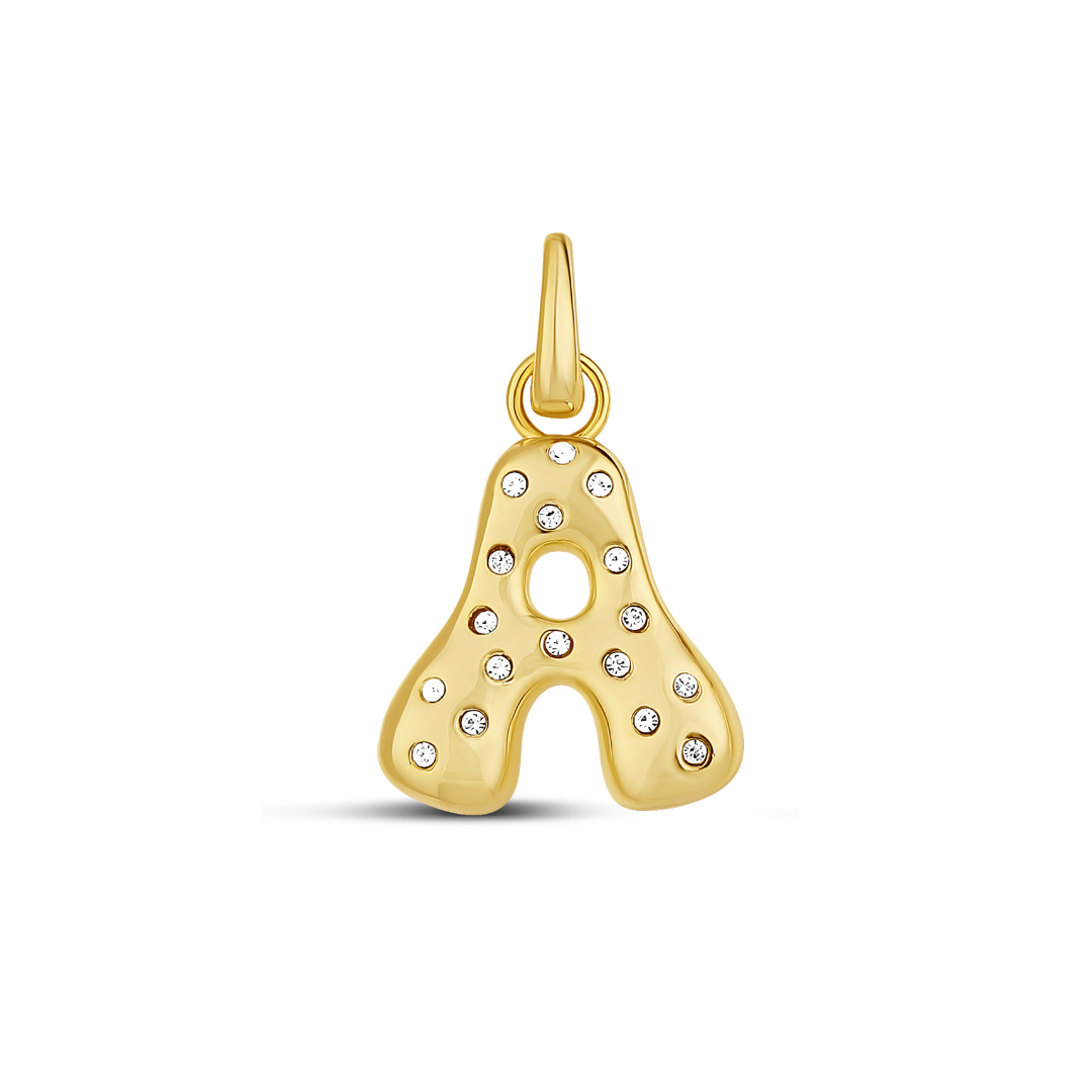 Pave Initial Drip Charm